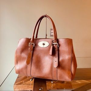 Mulberry Bayswater Double-zip Tote, natural tan